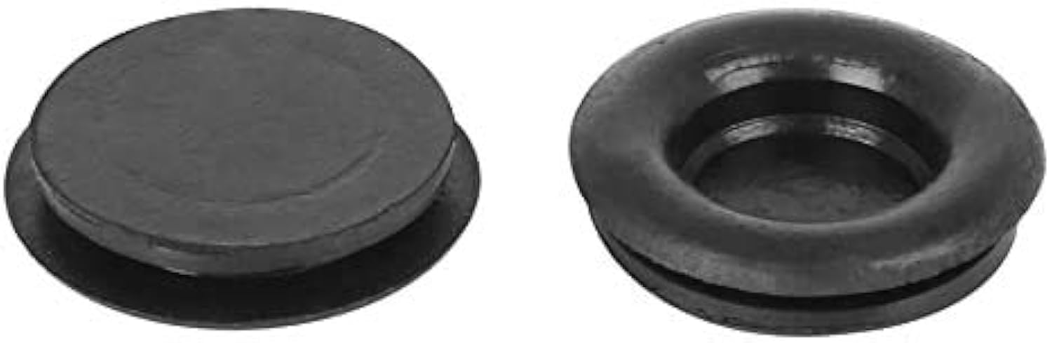 Fielect 10Pcs Rubber Grommets 1 Inch Eyelet Ring Gasket for Electric Cable Protection Black