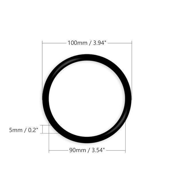 Othmro 10pcs Othmro Nitrile Rubber O-Rings - 5mm Wire Dia, 100mm OD for Oil & Air Sealing | Ideal for Plumbing & Car Repair - View 4 of 8