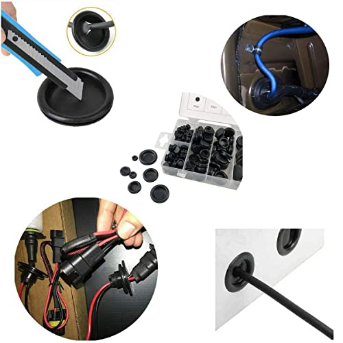 Fielect Fielect 30Pcs Rubber Grommets 7/8 Inch Eyelet Ring Gasket for Wiring Electric Cable Protection Black - View 6 of 6