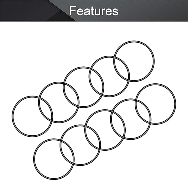 Othmro Othmro 10pcs Nitrile Rubber O-Rings 5mm Wire Dia 145mm OD for Oil Air Sealing Professional Plumbing Car Repair Black - View 3 of 8