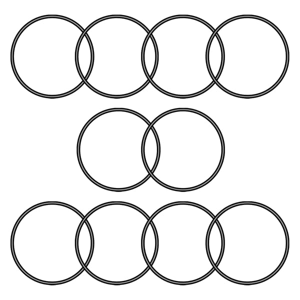 Othmro 10pcs Nitrile Rubber O-Rings 5mm Wire Dia 145mm OD for Oil Air Sealing Professional Plumbing Car Repair Black