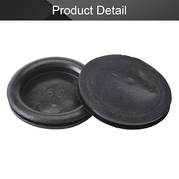Fielect Fielect Rubber Grommet 5Pcs 50mm Oil Resistant Mounting Grommets for Wiring Cable Black - View 3 of 6