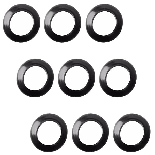 Fielect Fielect 200Pcs Rubber Grommets 20mm Inner Diameter Oil Resistant for Wiring and Cable Black