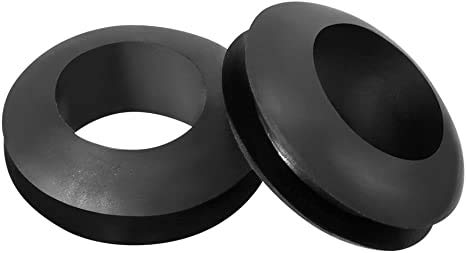 Fielect Fielect 300Pcs Rubber Grommets 10mm Inner Diameter Oil Resistant for Wiring and Cables Black