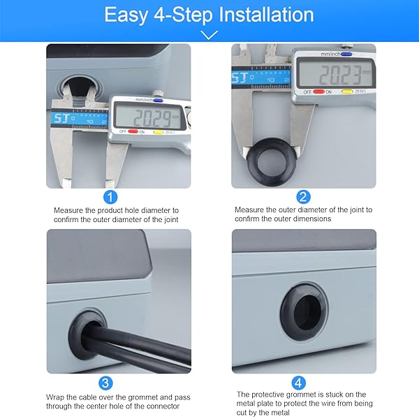 Fielect Fielect 2000Pcs Rubber Grommets 3mm Mounting Dia Oil Resistant for Wiring Cable Black - View 7 of 8