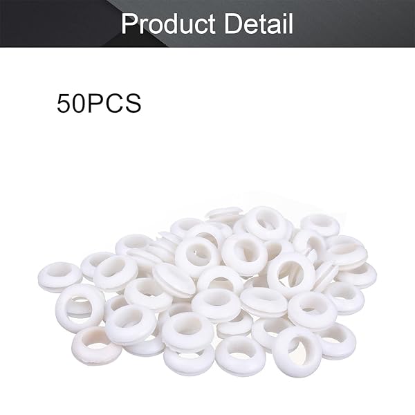 Fielect Fielect 50Pcs Rubber Grommet 14mm Inner Dia Oil Resistant for Wiring Cable White - View 5 of 6