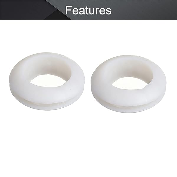 Fielect Fielect 500Pcs Rubber Grommet 20mm Inner Dia Oil Resistant for Wiring Cable White - View 4 of 7