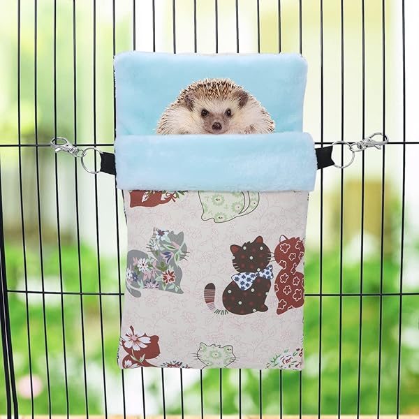 Wontee Wontee Small Pet Sleeping Pouch Warm Bed for Hamsters Hedgehogs Sugar Gliders Squirrels M Pink Cat - View 2 of 7