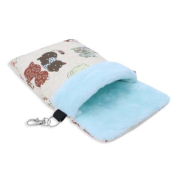 Wontee Wontee Small Pet Sleeping Pouch Warm Bed for Hamsters Hedgehogs Sugar Gliders Squirrels M Pink Cat - View 4 of 7