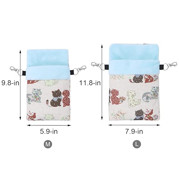 Wontee Wontee Small Pet Sleeping Pouch Warm Bed for Hamsters Hedgehogs Sugar Gliders Squirrels M Pink Cat - View 5 of 7