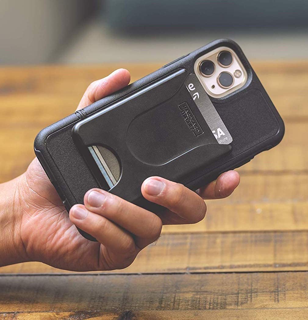 ENCASED ENCASED Stick On Phone Wallet Card Holder Compatible with PopSocket Holds Up to 4 Cards Black - View 5 of 7