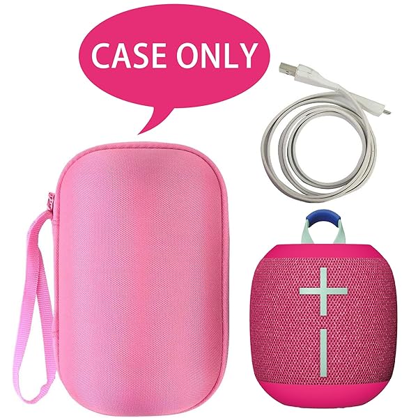 co2CREA co2CREA Hard Travel Case for Ultimate Ears WONDERBOOM 4 Play 3 2 Small Portable Bluetooth Speaker Pink Case - View 2 of 8