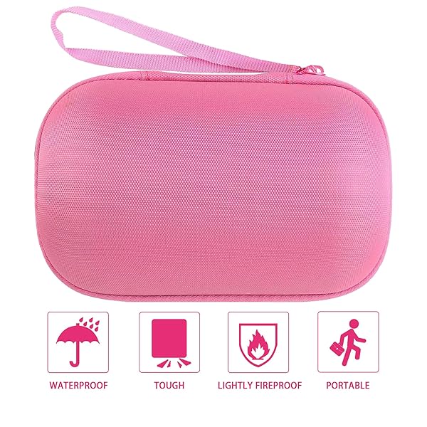 co2CREA co2CREA Hard Travel Case for Ultimate Ears WONDERBOOM 4 Play 3 2 Small Portable Bluetooth Speaker Pink Case - View 7 of 8