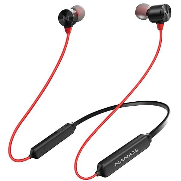 Buy NANAMI Bluetooth Earbuds - IPX7 Waterproof, Noise Cancelling, 18H Playtime, Perfect for Gym & Sports (Red)