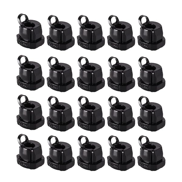 Fielect 60Pcs Round Cable Wire Strain Relief Grommet for Electric Cable Protection and Cord Buckle