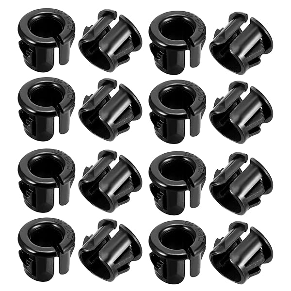 Fielect Fielect 100Pcs 10mm Nylon Cable Snap Bushing Grommet Protector for Panel Locking Hole Plugs Cover Black OSB-10