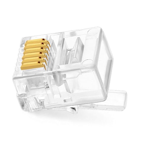 NECABLES NECABLES 20-Pack RJ11/RJ12 Modular Plugs - 6P6C Connectors for Phone Lines, Solid & Stranded Wire Compatible - View 4 of 5