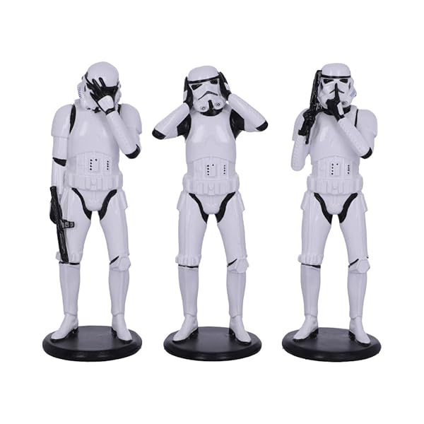 Nemesis Now Shop Nemesis Now Stormtrooper Three Wise Sci-Fi Figurines - 14cm White Collectibles