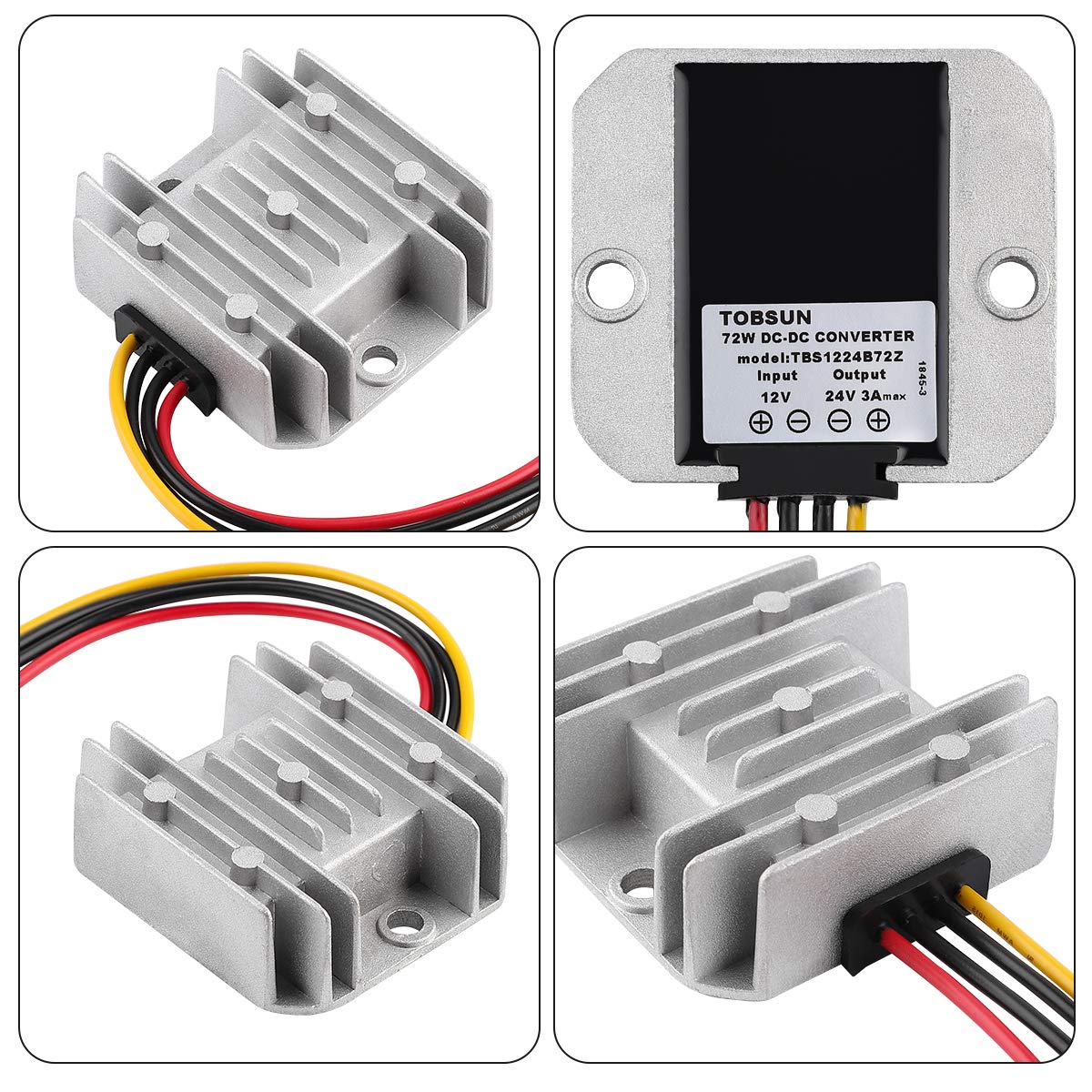 YIPBOWPT DC Voltage Converter Boost 12V to 24V 3A 72W Waterproof Module Transformer for Golf Cart Club Car - View 2 of 7