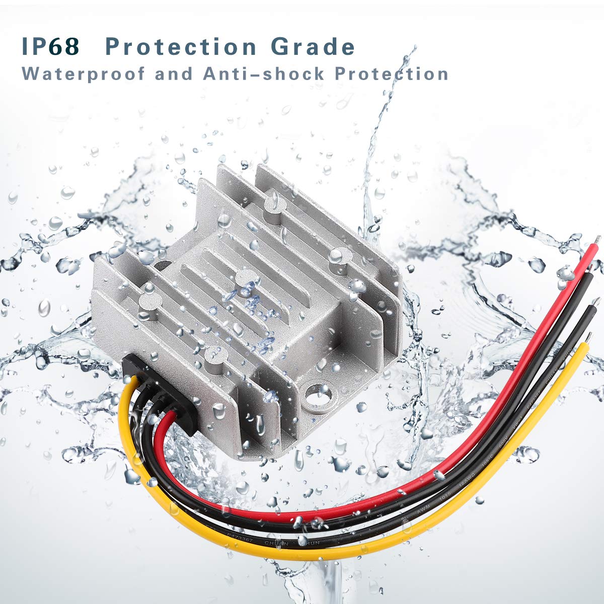 YIPBOWPT DC Voltage Converter Boost 12V to 24V 3A 72W Waterproof Module Transformer for Golf Cart Club Car - View 4 of 7