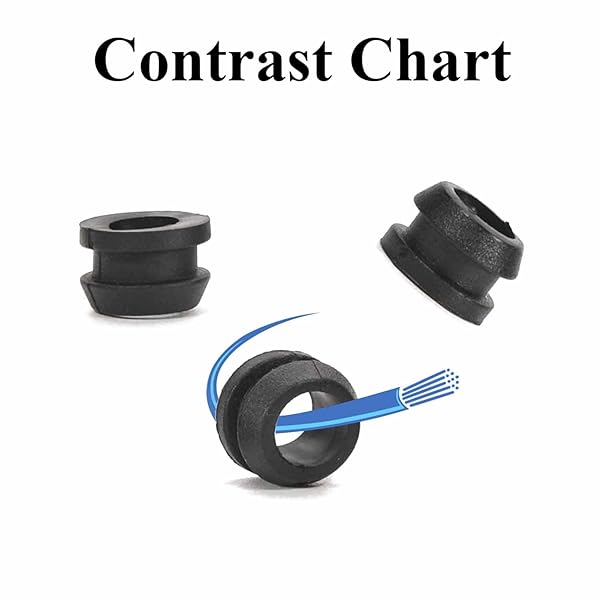 Fielect Fielect 50Pcs Rubber Grommets 6mm Inner Diameter Oil Resistant for Wiring and Cable Black Gaskets - View 3 of 7