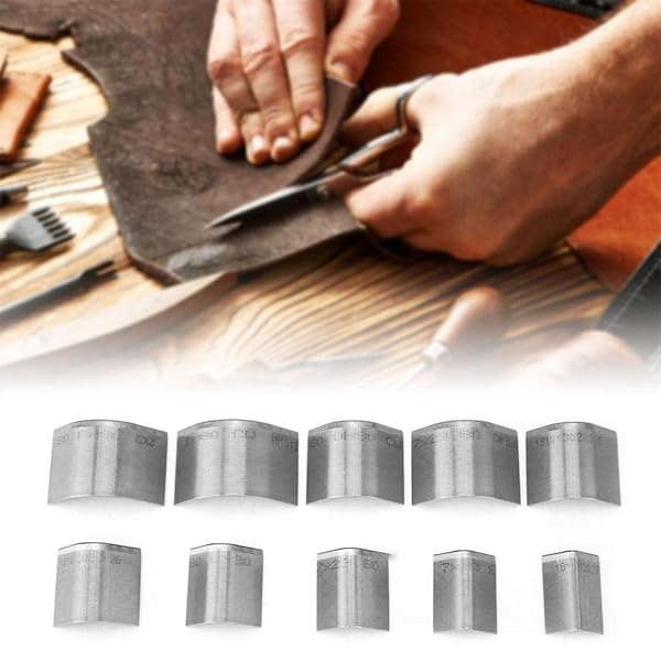 Hztyyier 10pcs Corner Trimmers Set - Leathercraft Cutter for Wallets & Belts | Metal Corner Punch Tool - View 5 of 8