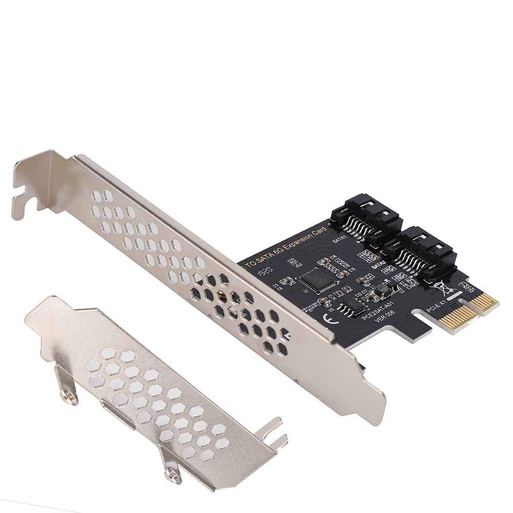 ASHATA PCIe SATA Card 2 Ports 6Gbps Expansion Card for SATA 3.0 Compatible with Windows Mac Linux Server 2003 and More - View 8 of 9