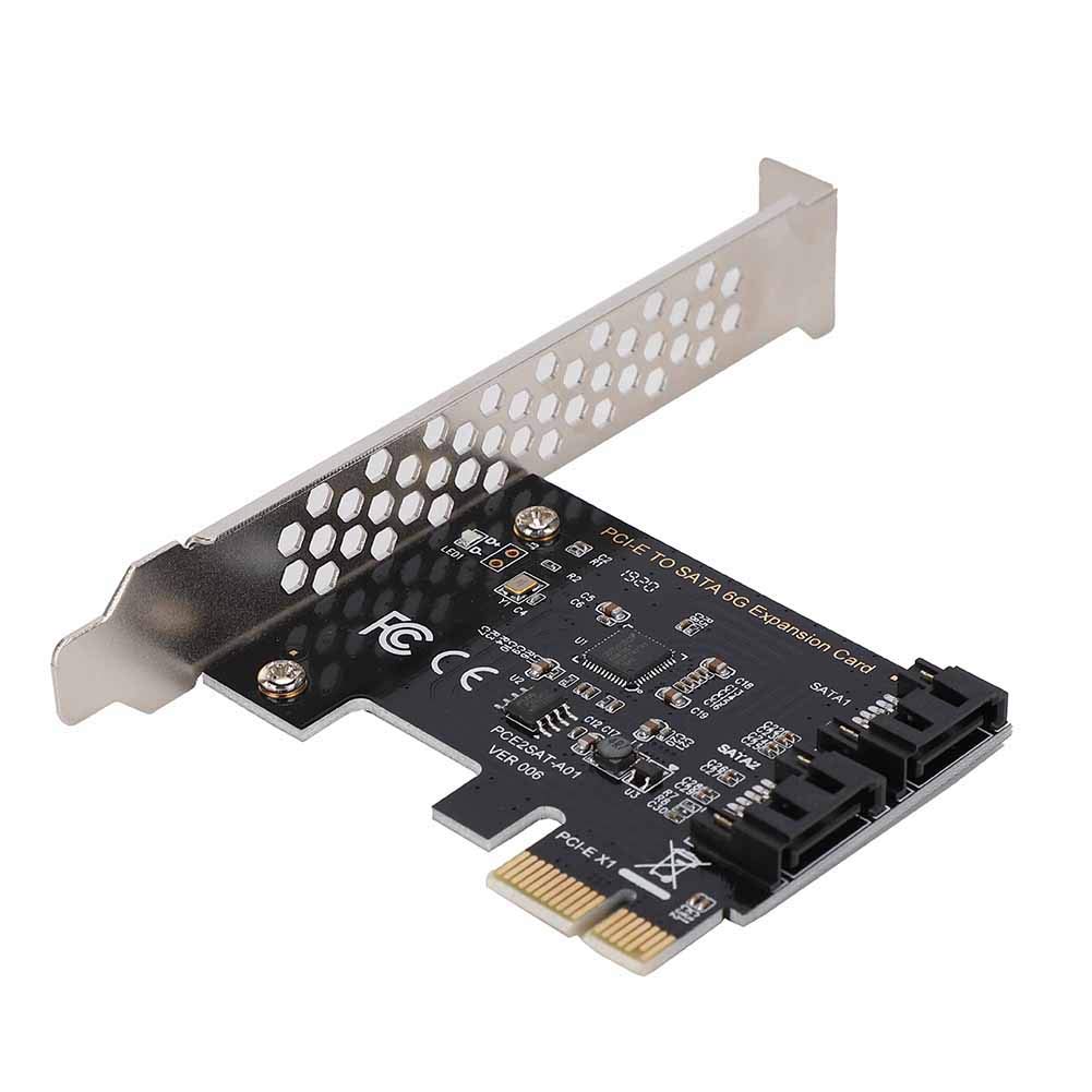 ASHATA PCIe SATA Card 2 Ports 6Gbps Expansion Card for SATA 3.0 Compatible with Windows Mac Linux Server 2003 and More