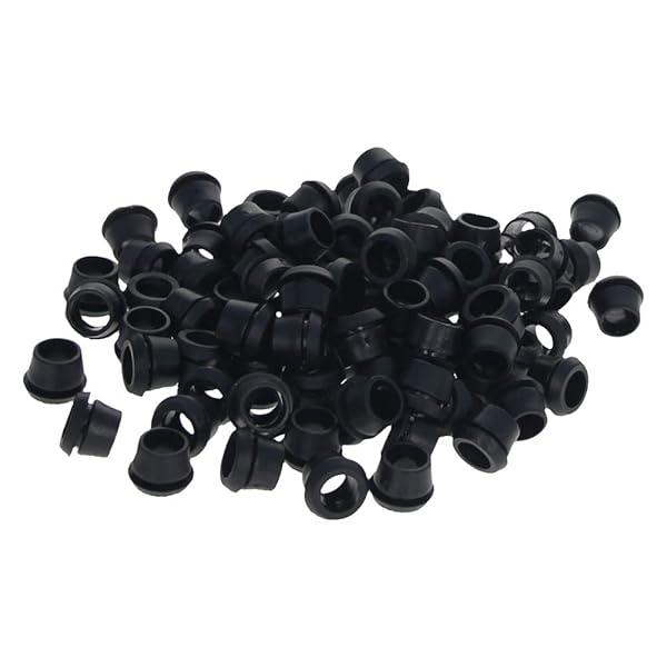 Fielect Fielect 200Pcs Rubber Grommets 7mm Inner Diameter Oil Resistant for Wiring and Cable Black - View 6 of 7
