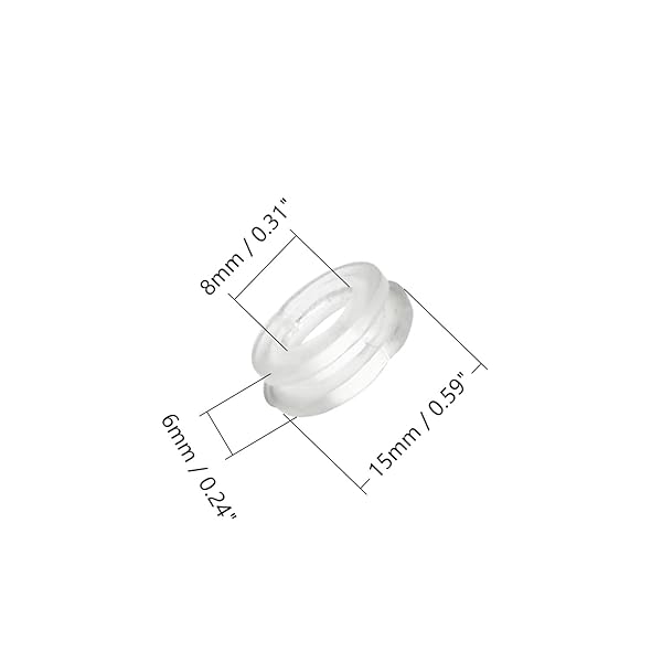 Fielect Fielect 1000Pcs Rubber Grommet 9mm Inner Dia Oil Resistant for Wiring Cable Transparent - View 2 of 7