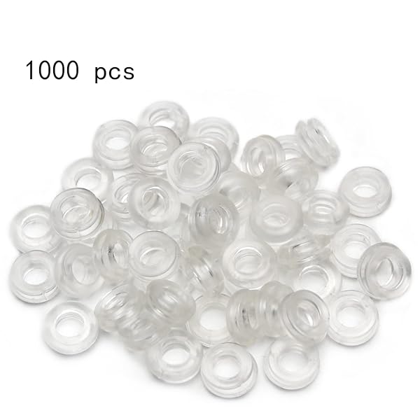 Fielect Fielect 1000Pcs Rubber Grommet 9mm Inner Dia Oil Resistant for Wiring Cable Transparent - View 4 of 7