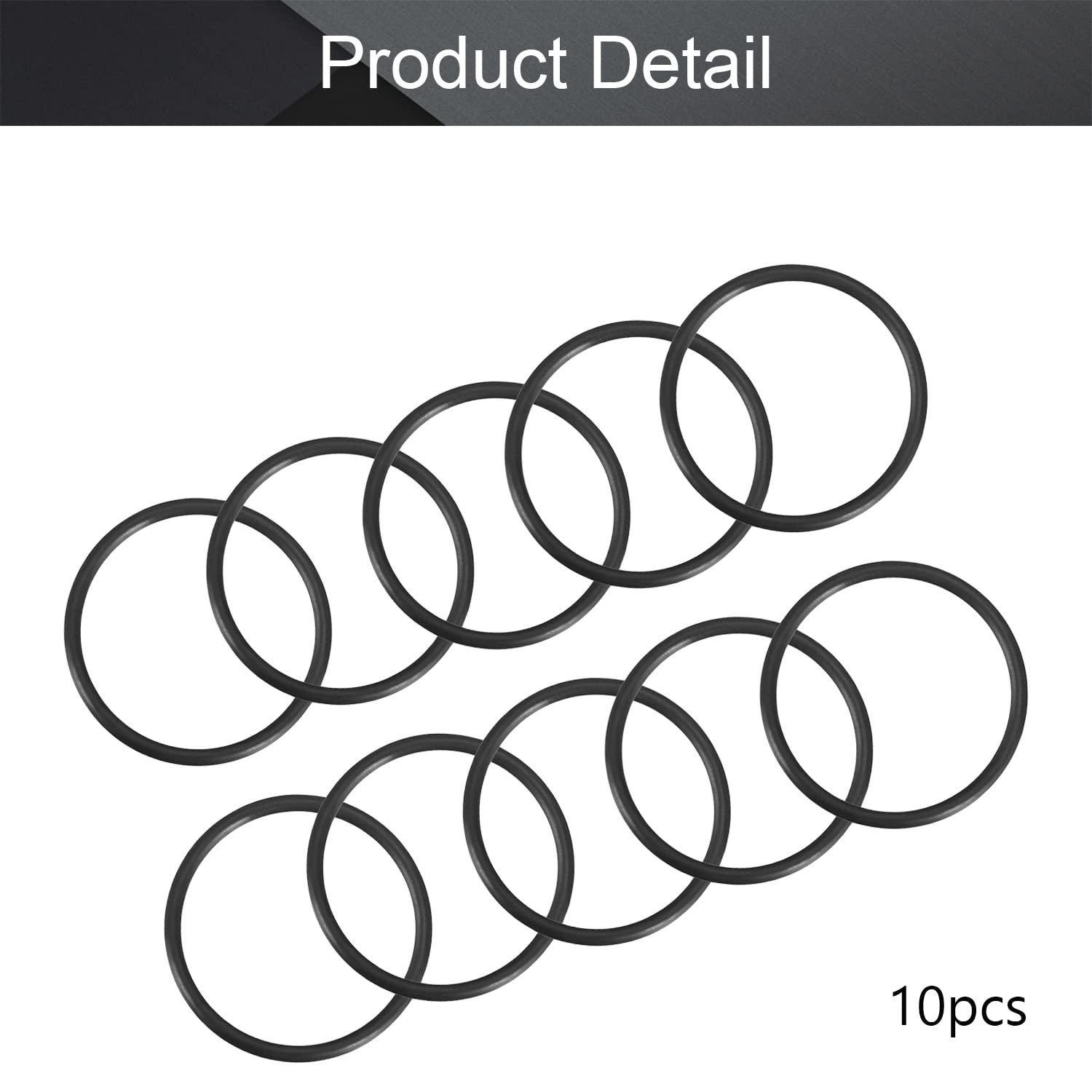 Othmro Othmro 10Pcs Nitrile Rubber O-Rings 37mm OD 33mm ID 2mm Width for Reliable Sealing Solutions - View 3 of 7