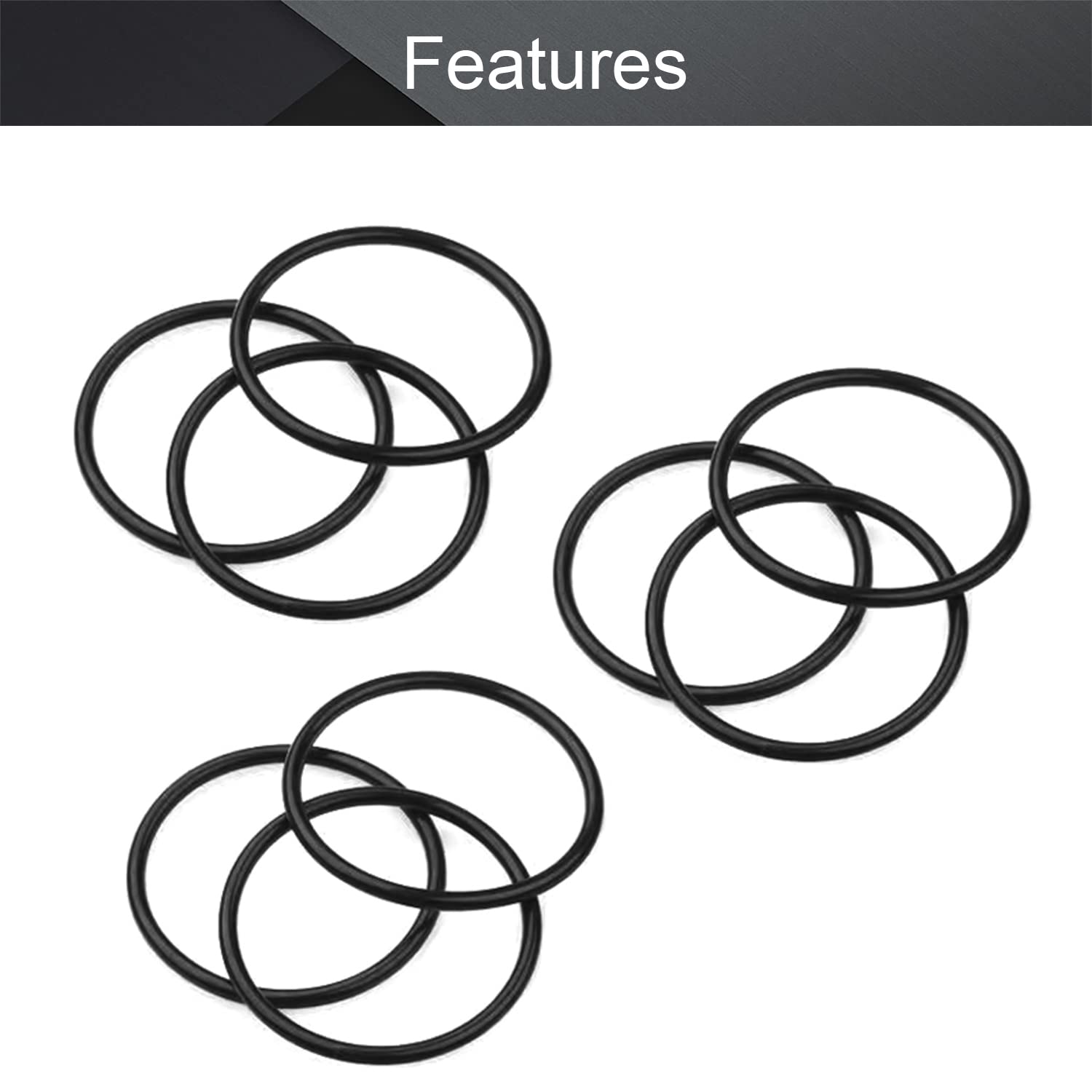 Othmro Othmro 10Pcs Nitrile Rubber O-Rings 37mm OD 33mm ID 2mm Width for Reliable Sealing Solutions - View 4 of 7