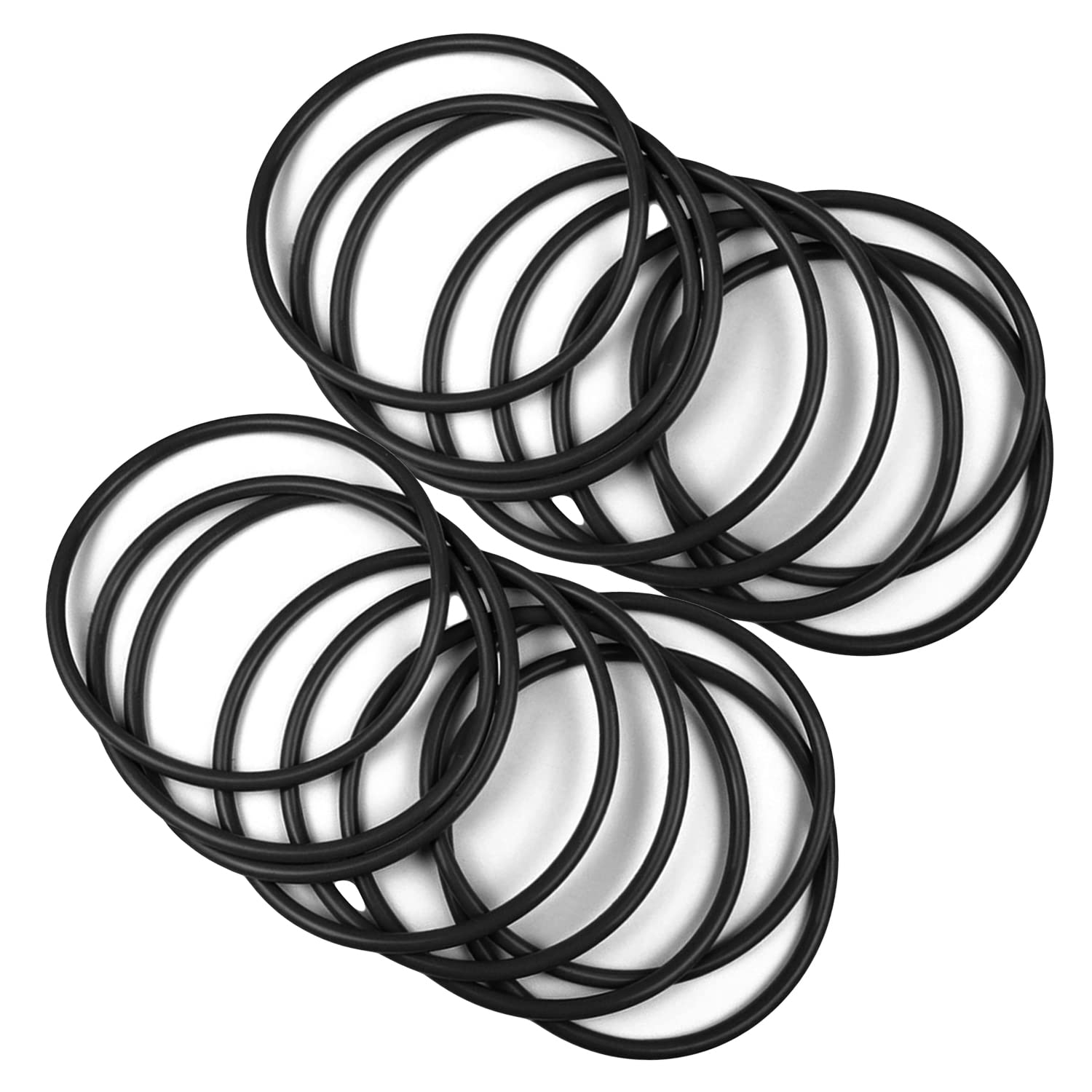 Othmro 20pcs Nitrile Rubber O-Rings 2mm Wire Dia 46mm OD for Oil Air Sealing Professional Plumbing Car Repair Black