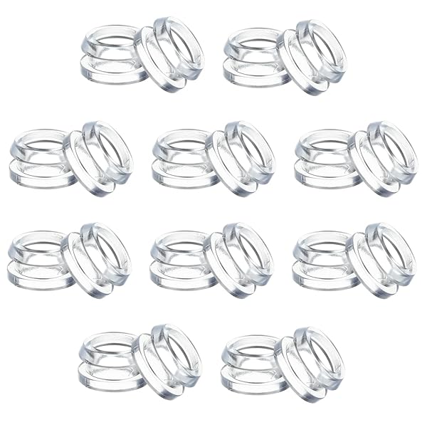 Fielect 50Pcs 8mm Rubber Grommets Oil Resistant for Wiring Cable Transparent