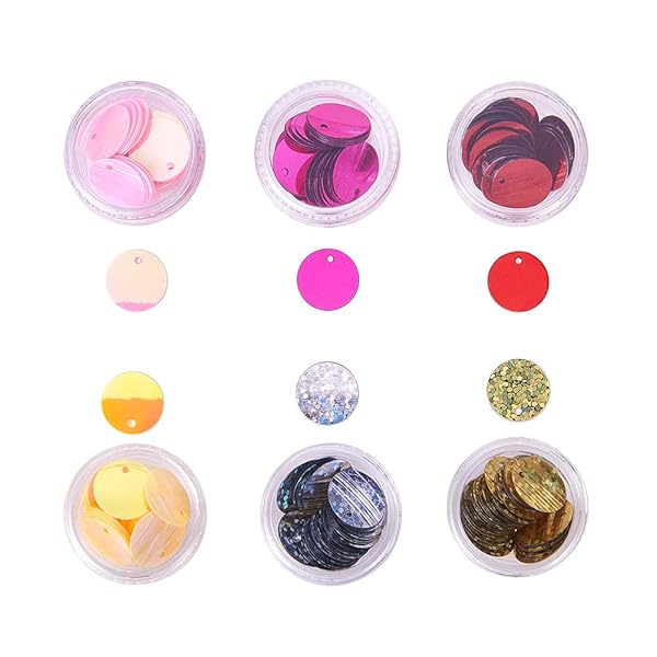 OLYCRAFT OLYCRAFT 6 Boxes 12mm Metallic Flat Round Sequins for Jewelry, Crafts & Embroidery - 6 Vibrant Colors - View 2 of 6