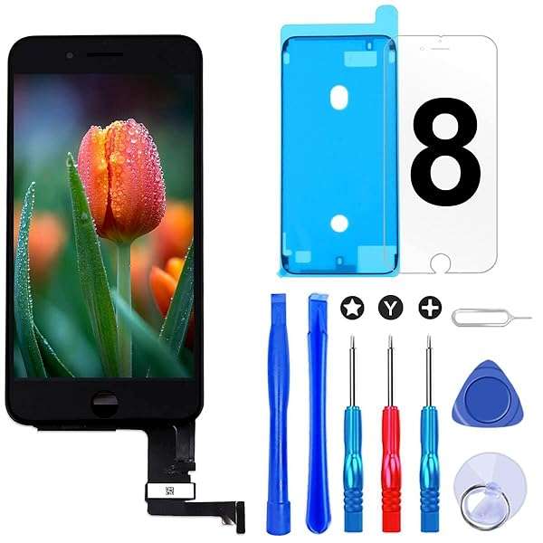 Brinonac "Brinonac iPhone 8/SE 2020 Screen Replacement - 4.7" LCD Digitizer Kit with Tools & Protector (Black)"