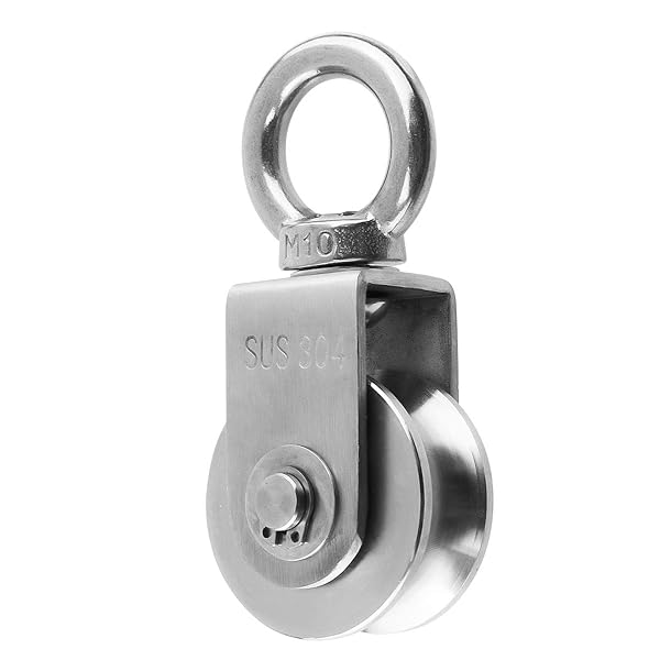 U Cable Pulley Wheel Swivel Single Pulley Block Heavy Duty Stainless Steel Gym Equipment Supports 1100lb Loading