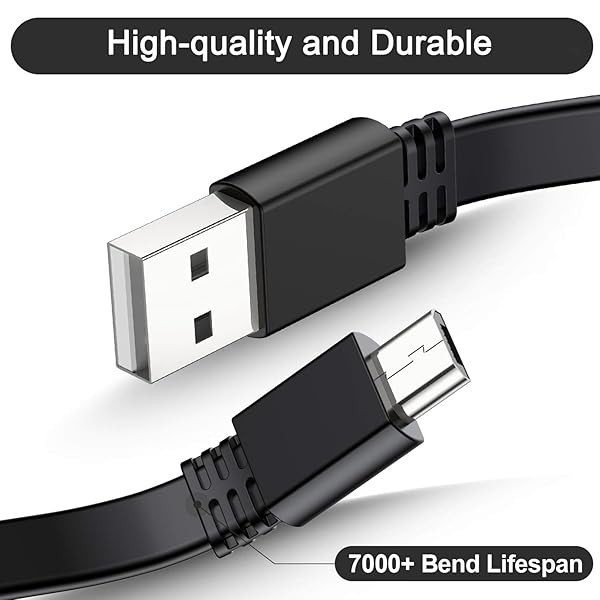 Itramax Itramax 30 FT Micro USB Power Cable 2 Pack Flat Charger for Wyze Cam V3 V4 Yi Cam Nest Cam Blink Mini XT Arlo Q Zmodo - View 4 of 9