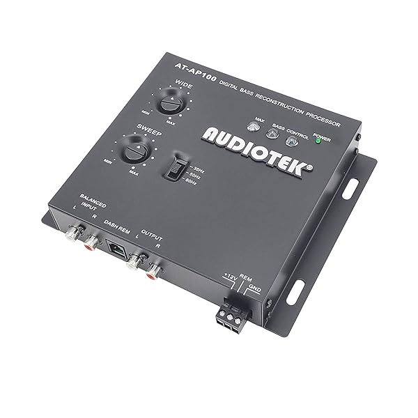 AUDIOTEK Audiotek AT-AP100 Car Audio Digital Bass Processor and Sound Restoration Crossover for Subwoofer Tuners with Bass Knob Input 15V RMS - View 6 of 7