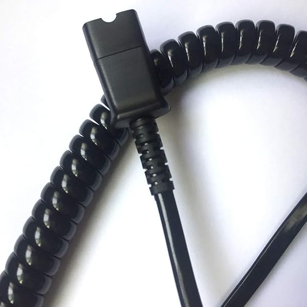 ezonpinzv RJ9 to QD Adapter Cable for Plantronics M12 & Cisco 7940-7975 Headsets - Quick Disconnect Coil Cord - View 6 of 9