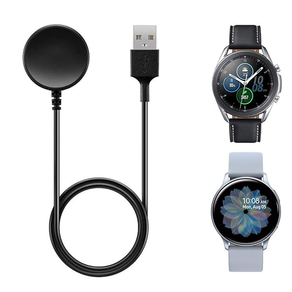 Kissmart Samsung Galaxy Watch 3 Charger Replacement Charging Cable Dock Stand 3.3ft 1m Fast Charging Accessory