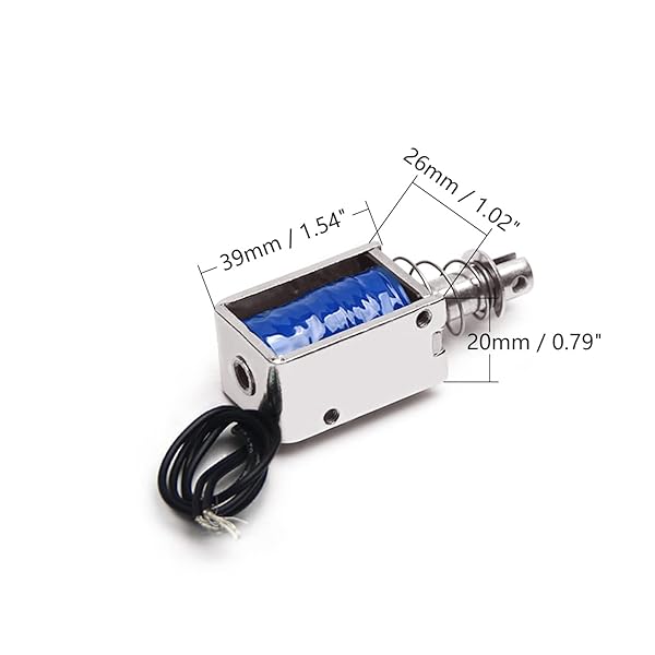 Fielect Fielect DC 12V 25N Pull Type Solenoid Electromagnet 10mm Stroke Open Frame Linear Motion JF-1039-12V - View 2 of 9