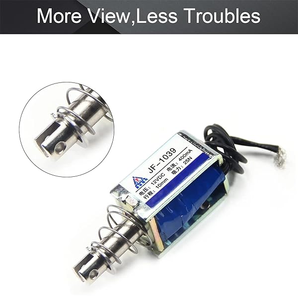 Fielect Fielect DC 12V 25N Pull Type Solenoid Electromagnet 10mm Stroke Open Frame Linear Motion JF-1039-12V - View 4 of 9