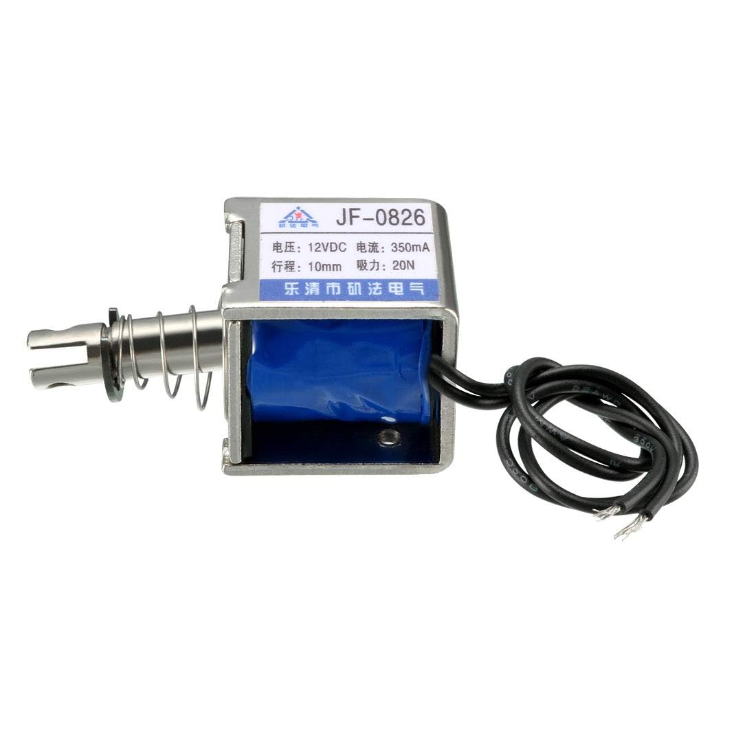 Fielect Fielect DC 12V 2A 20N 10mm Stroke Pull Type Solenoid Electromagnet Open Frame Linear Motion JF-0826-12V - View 3 of 9