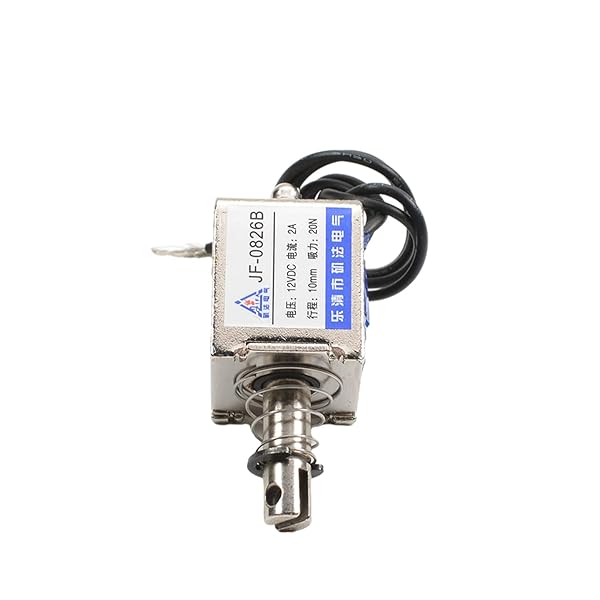 Fielect Fielect DC 12V 2A 20N 10mm Stroke Push Pull Solenoid Electromagnet Open Frame Linear Motion JF-0826-12V - View 3 of 9