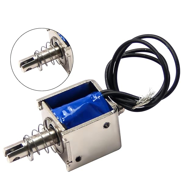 Fielect Fielect DC 12V 2A 20N 10mm Stroke Push Pull Solenoid Electromagnet Open Frame Linear Motion JF-0826-12V - View 7 of 9