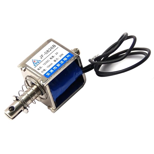 Fielect Fielect DC 12V 2A 20N 10mm Stroke Push Pull Solenoid Electromagnet Open Frame Linear Motion JF-0826-12V - View 8 of 9