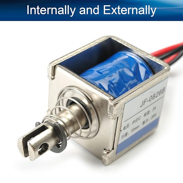 Fielect Fielect DC 6V 20N Push Pull Solenoid Electromagnet 2A 12W 10mm Stroke Open Frame Linear Motion JF-0826B-6V - View 4 of 7