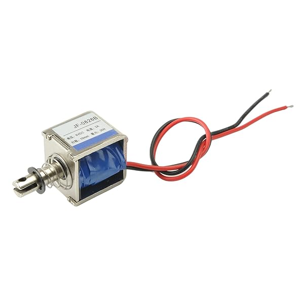 Fielect Fielect DC 6V 20N Push Pull Solenoid Electromagnet 2A 12W 10mm Stroke Open Frame Linear Motion JF-0826B-6V